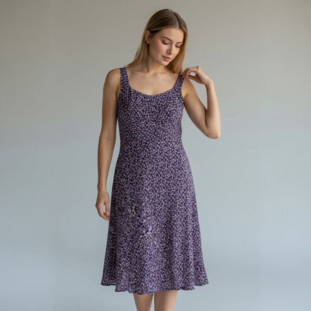 Vintage Dress‎ 4 Silk Baby Doll Floral Grunge 90's Skater Y2K